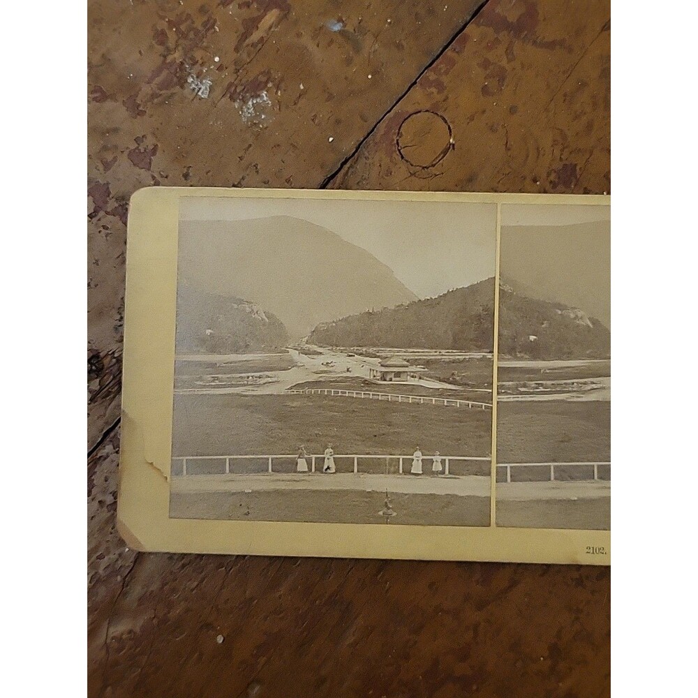 New Hampshire Stereoview Photo Crawford House White Mountains NH Vtg Antique
